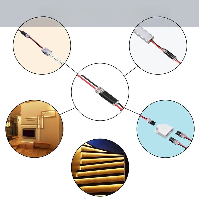 20 vnt. 2 kontaktų svirtinės jungtys laidams
