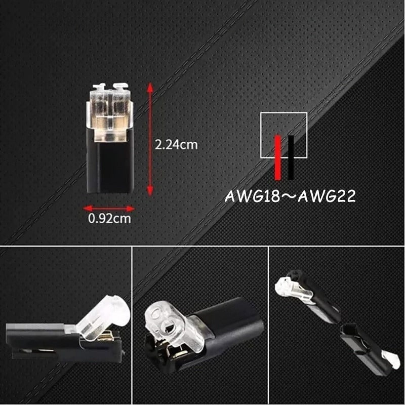 20 vnt. 2 kontaktų svirtinės jungtys laidams