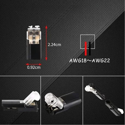 20 vnt. 2 kontaktų svirtinės jungtys laidams