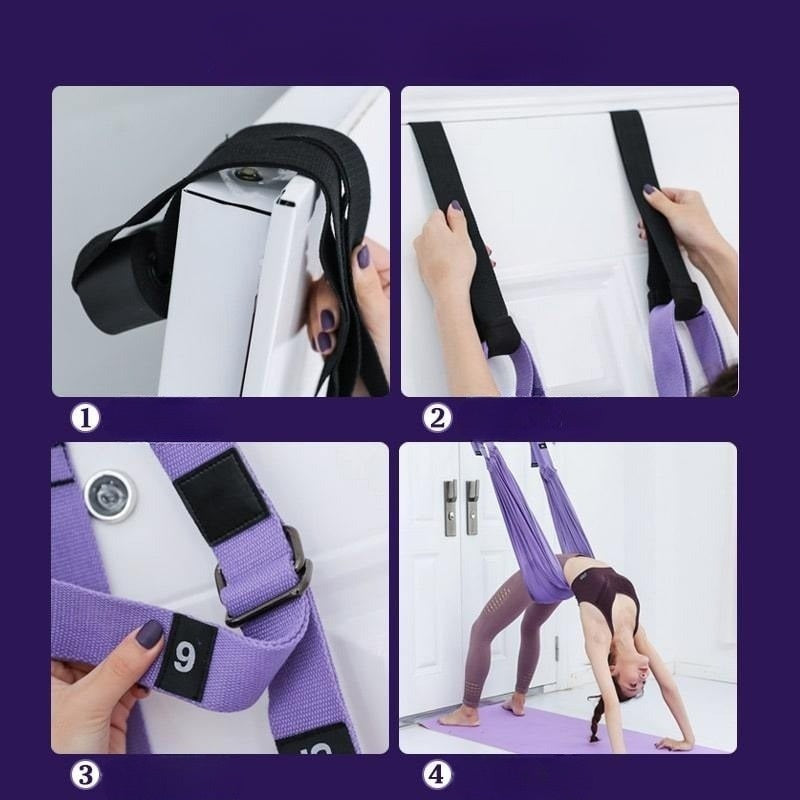 Reguliuojamas joga ir pilates tempimo diržas