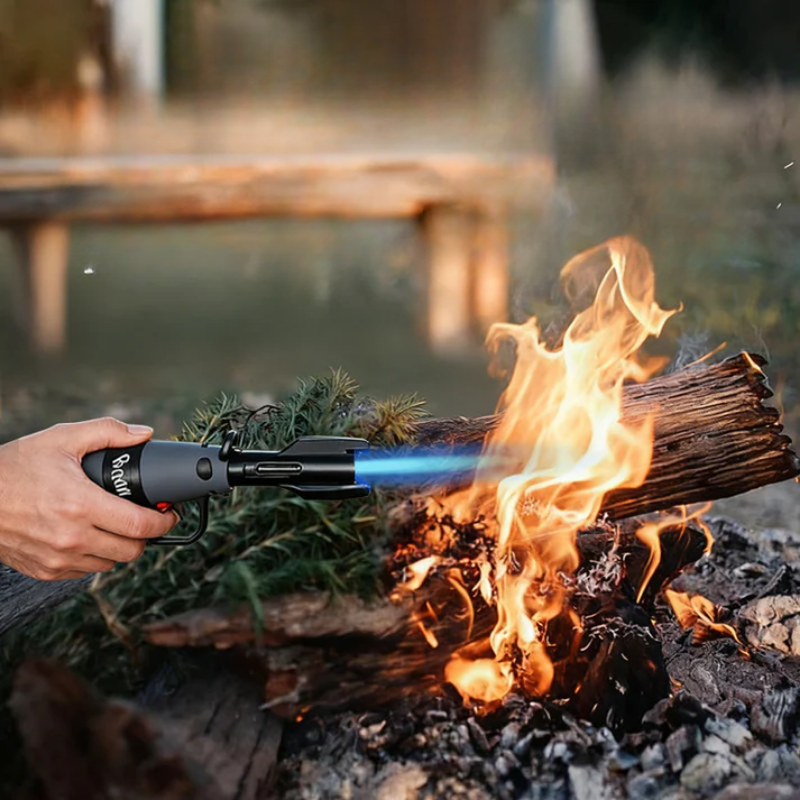Raketos Dizaino Mėlynos Liepsnos Žiebtuvėlis