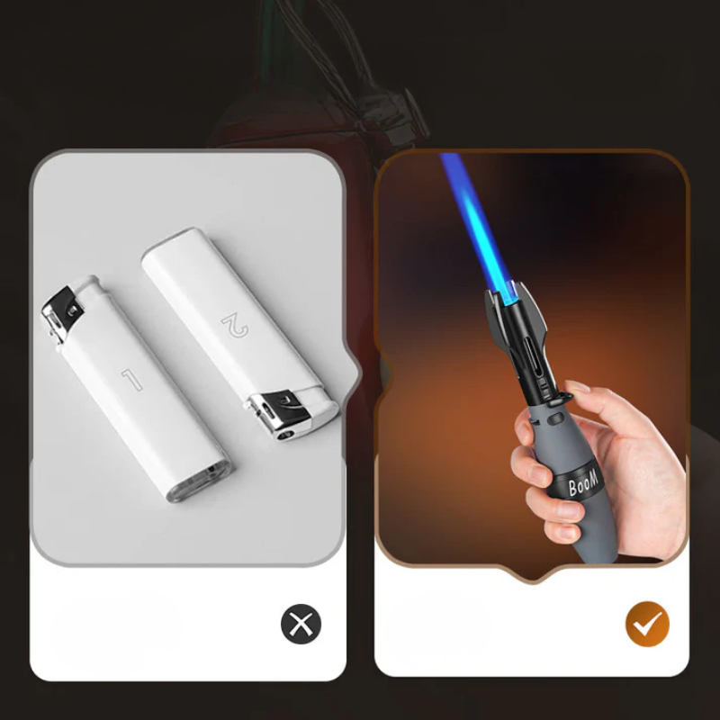 Raketos Dizaino Mėlynos Liepsnos Žiebtuvėlis