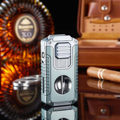 Daugiafunkcis cigaro žiebtuvėlis su pjovikliu